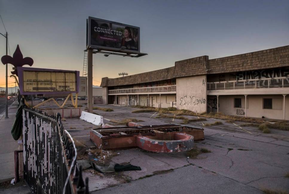 The vacant lot where the Moulin Rouge, the first desegregated hotel-casino listed on the United ...