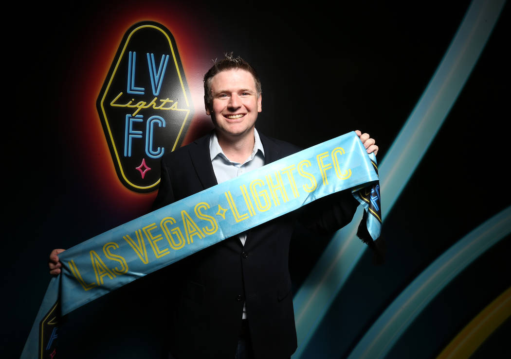 Lights FC owner Brett Lashbrook at soccer team's offices on the Zappos campus in downtown Las V ...