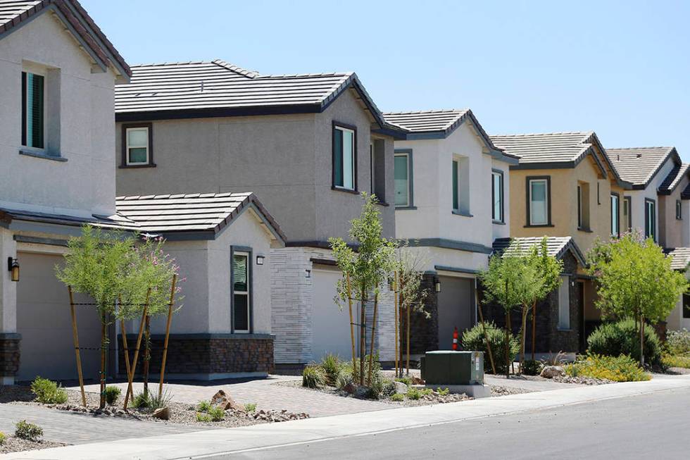 Lennar's Rose Ridge subdivision in Henderson, Aug. 21, 2019. (Erik Verduzco/Las Vegas Review-Jo ...