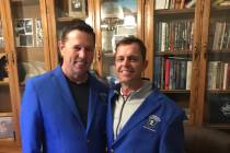 Lakeshore Open chairman Phil Tom and 2019 champion Phil Rowe, UNLV asst. men's golf coach, afte ...