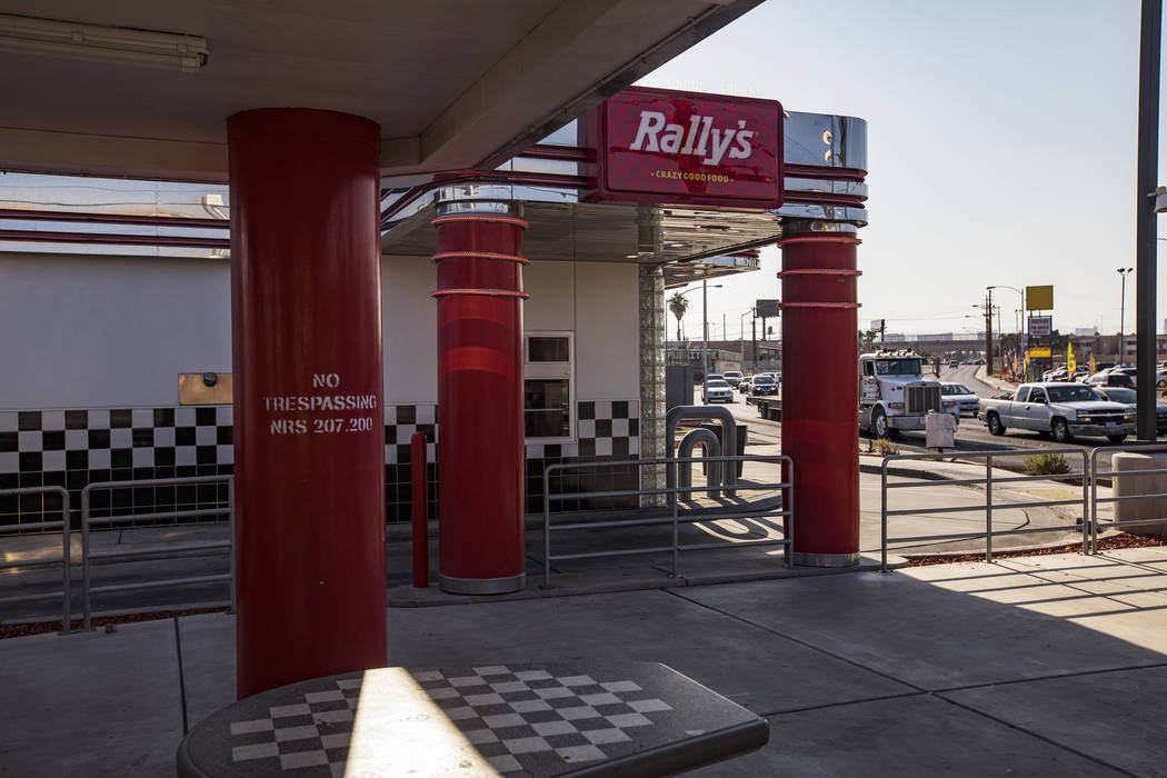 The Rally's fast food restaurant on Desert Inn Road and Boulder Highway in Las Vegas, Wednesday ...