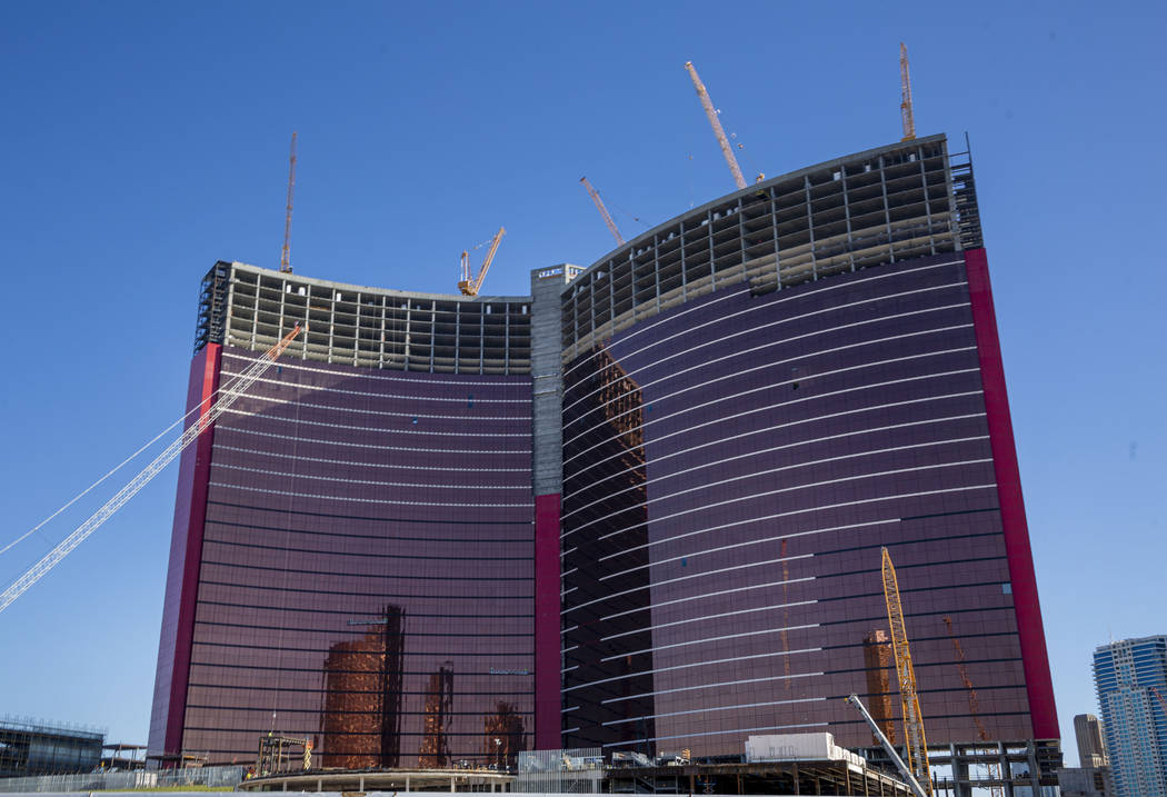 Construction continues on Resorts World Las Vegas, Aug. 29, 2019 in Las Vegas. (Elizabeth Page ...