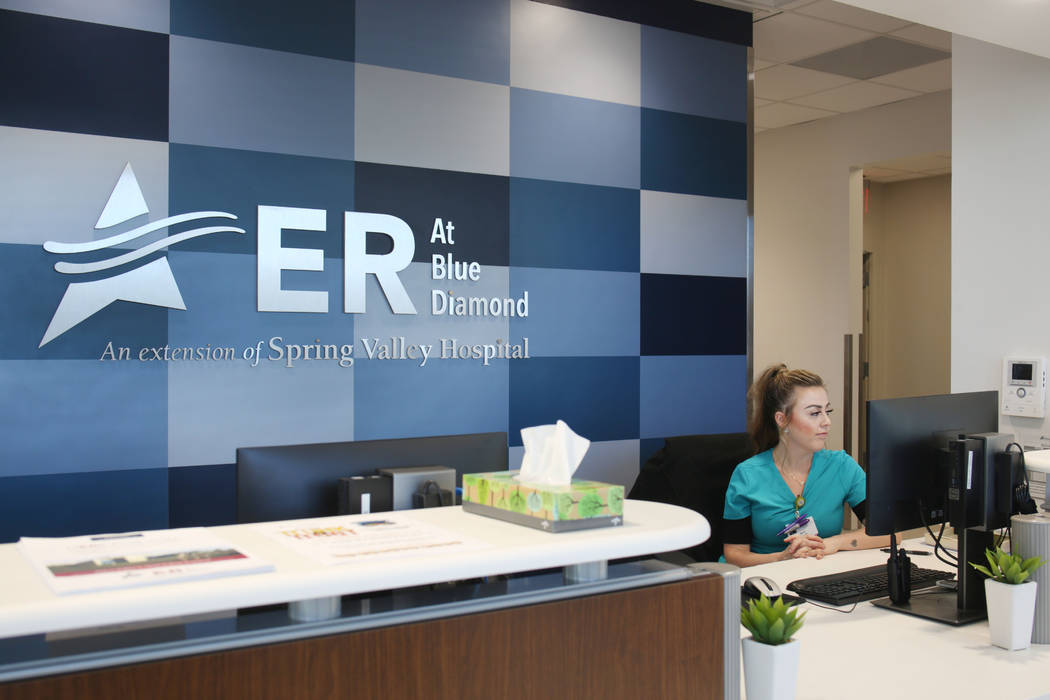 ER Tech Sara Pilkenton in the main entrance of Valley Health System's new freestanding emergenc ...