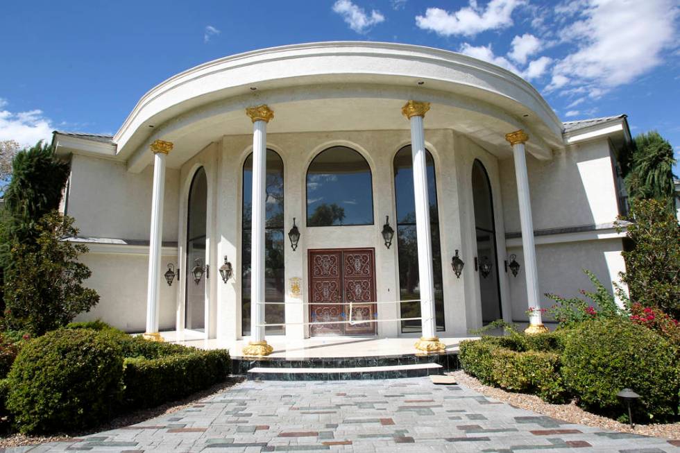 In this Aug. 27, 2013, file photo, the front of Wayne Newton's former residence, Casa de Shena ...