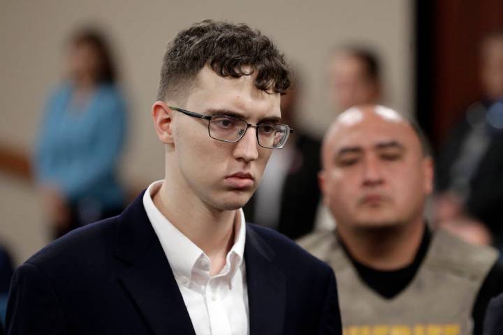 El Paso Walmart mass shooter Patrick Crusius is arraigned Thursday, Oct., 10, 2019 in the 409th ...