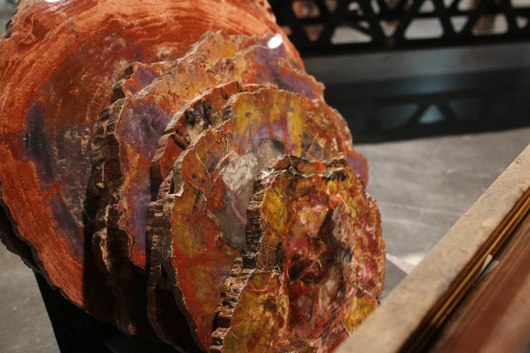 Petrified wood table blocks by Russell-Zuhl Petrified Wood are on display media preview of Big ...
