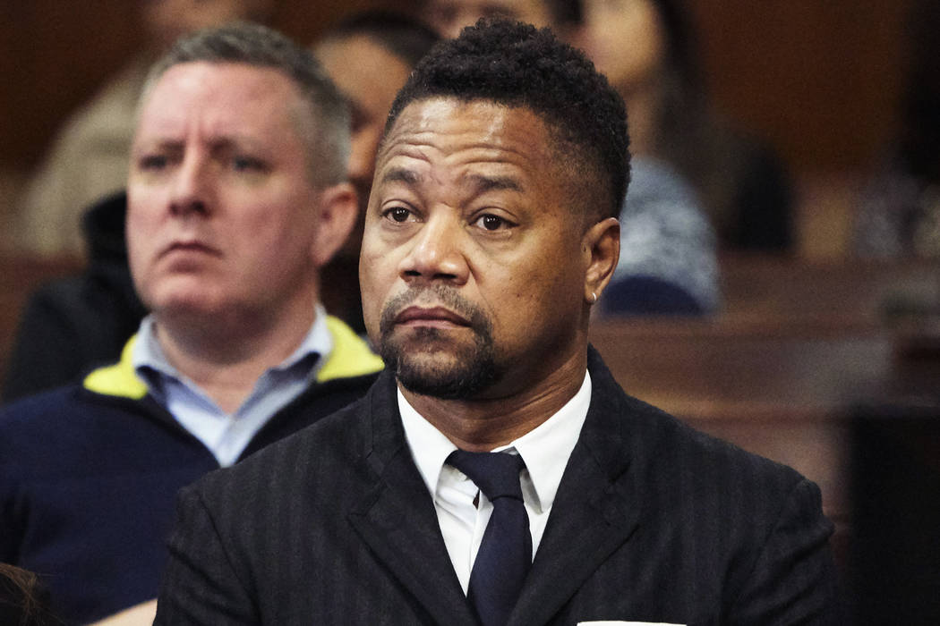 Cuba Gooding Jr. appears in a courtroom in New York, Thursday, Oct. 10, 2019. The actor is accu ...