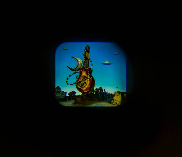 Art piece "Viewports" by Tim Burton in his Lost Vegas art exhibition at the Neon Muse ...