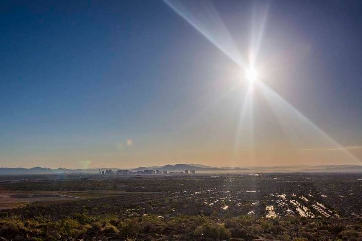 The Las Vegas Valley weather forecast calls for sunny skies, high temperatures in the mid to up ...