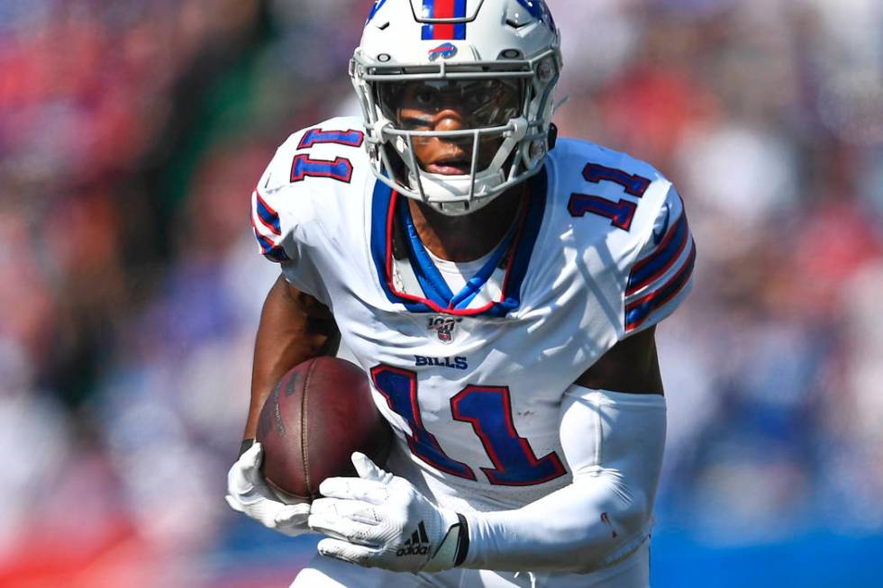 Buffalo Bills' Zay Jones (11) during the first half of an NFL football game against the Cincinn ...