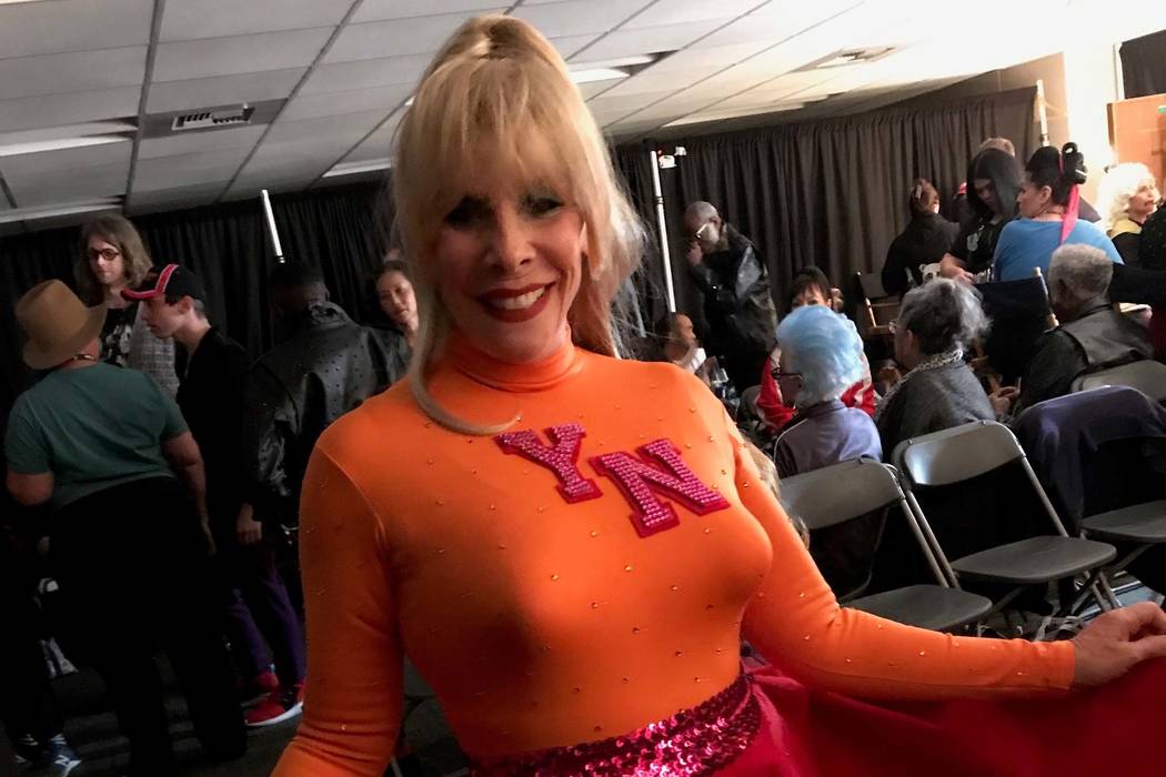 Anita Mann is shown backstage at the MTV Video Music Awards show at the Forum in Inglewood, Cal ...