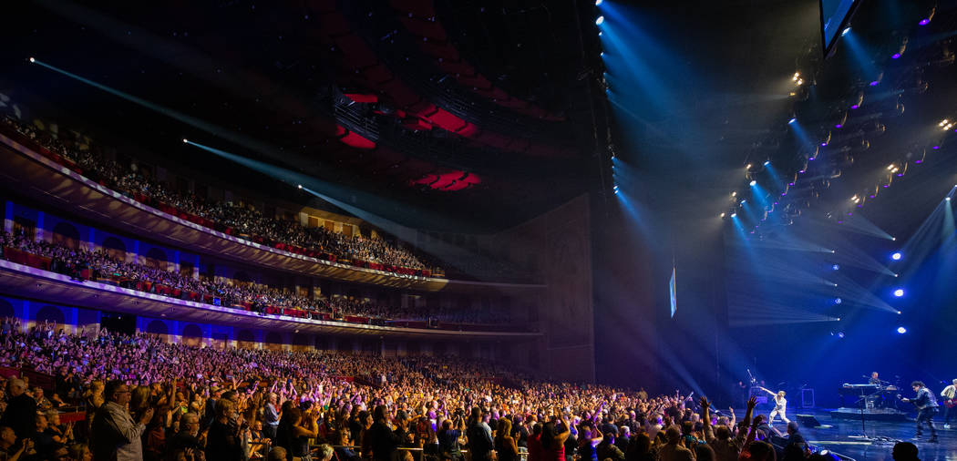 A look at the Colosseum at Caesars Palace on the opening night of Journey's residency at the ve ...