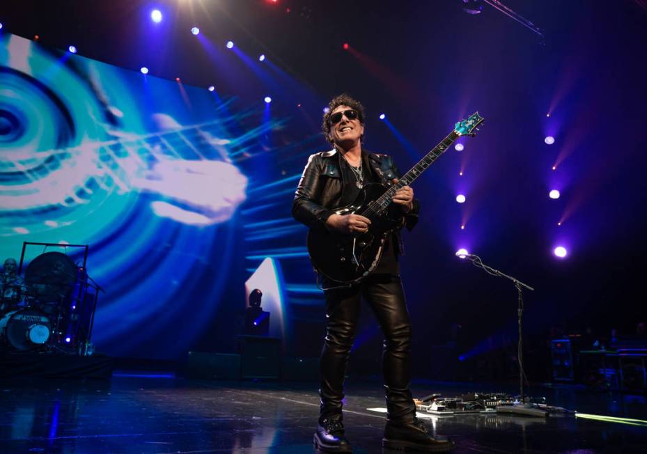 Neal Schon is shown on opening night of Journey's residency at the Colosseum at Caesars Palace ...