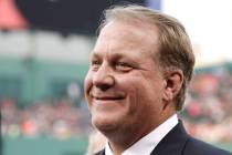 FILE - This Aug. 3, 2012, file photo, shows former Boston Red Sox pitcher Curt Schilling smilin ...