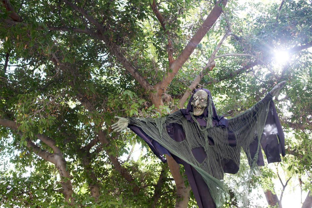 Decorations for the family friendly Haunted Harvest at the Springs Preserve in Las Vegas on Thu ...