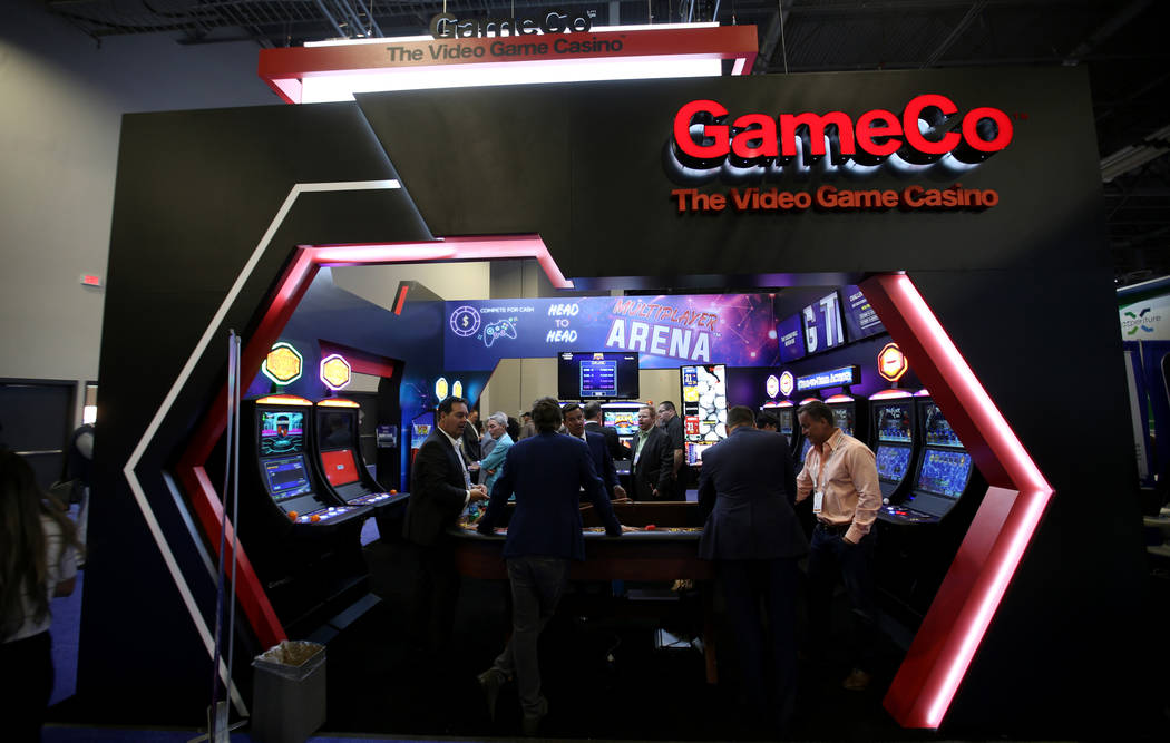 The GameCo booth at the 2019 Global Gaming Expo at the Sands Expo and Convention Center in Las ...
