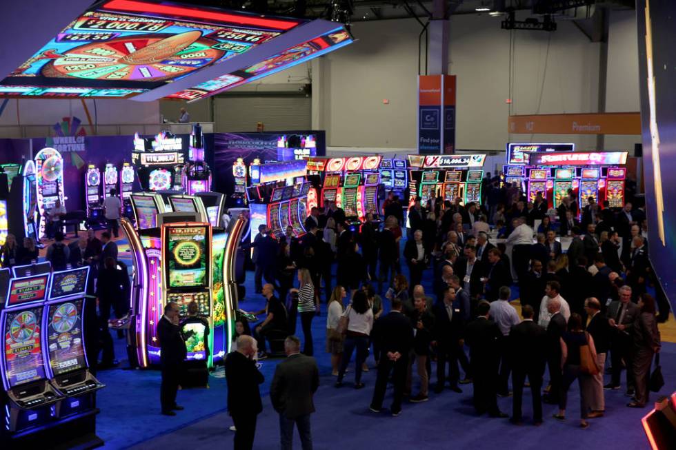 The IGT booth at the 2019 Global Gaming Expo at the Sands Expo and Convention Center in Las Veg ...