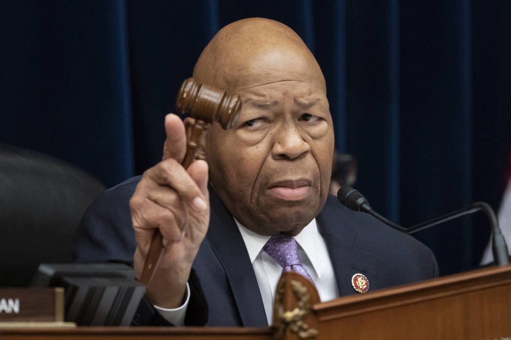 FILE - In this April 2, 2109 file photo, House Oversight and Reform Committee Chair Elijah Cumm ...