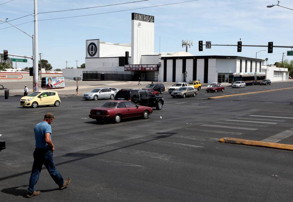 The Huntridge Theater in Las Vegas on Monday, May 19, 2014. The building and the sign were repa ...