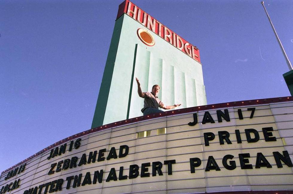 Chairman of the nonprofit Friends of the Huntridge Richard Lenz on the roof of the Huntridge Pe ...