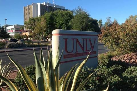The Maryland Parkway entrance to UNLV is shown in this August, 2013, file photo. (Las Vegas Rev ...