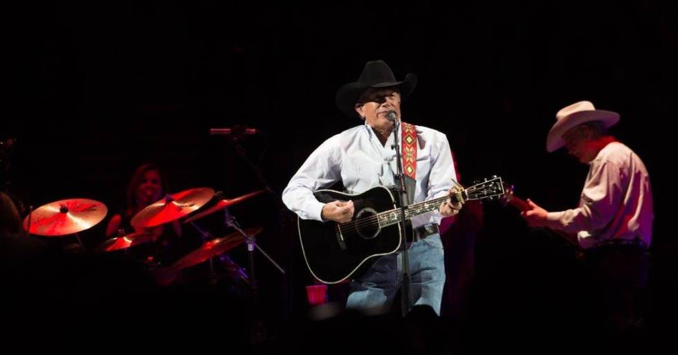 George Strait headlines T-Mobile Arena with his hit residency "Strait to Vegas" on Friday, Feb. ...