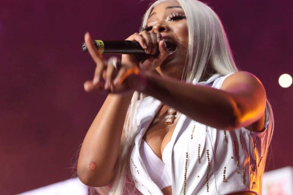 Megan Thee Stallion performs during the Hot 107.9 Birthday Bash 2019 at State Farm Arena on Sat ...