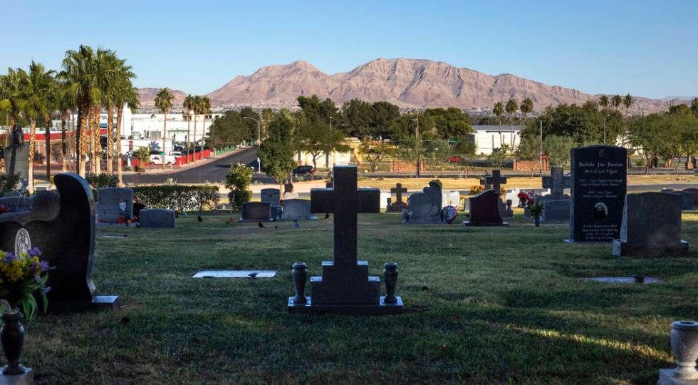 Bunkers Eden Vale Memorial Park is seen on Friday, Oct. 18, 2019, in Las Vegas. Colonel Tom Par ...