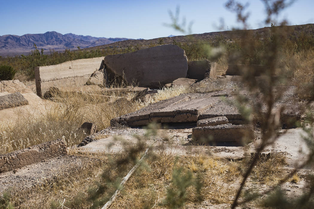 Remnants of the Gentry Store and post office in St. Thomas, in the Lake Mead National Recreatio ...