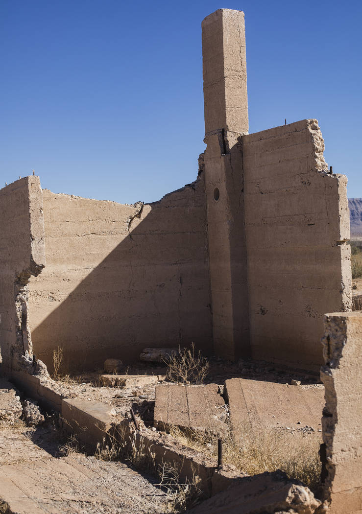 Remnants of the Hannig Store in St. Thomas, in the Lake Mead National Recreation Area, Tuesday, ...