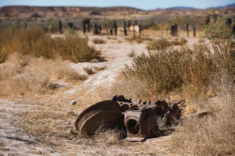 Debris in St. Thomas, in the Lake Mead National Recreation Area, Tuesday, Oct. 22, 2019. The to ...