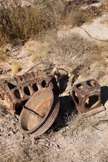 Debris in St. Thomas, in the Lake Mead National Recreation Area, Tuesday, Oct. 22, 2019. The to ...