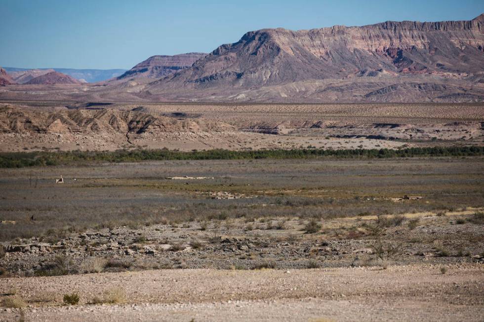 St. Thomas in the Lake Mead National Recreation Area, Tuesday, Oct. 22, 2019. The town was foun ...