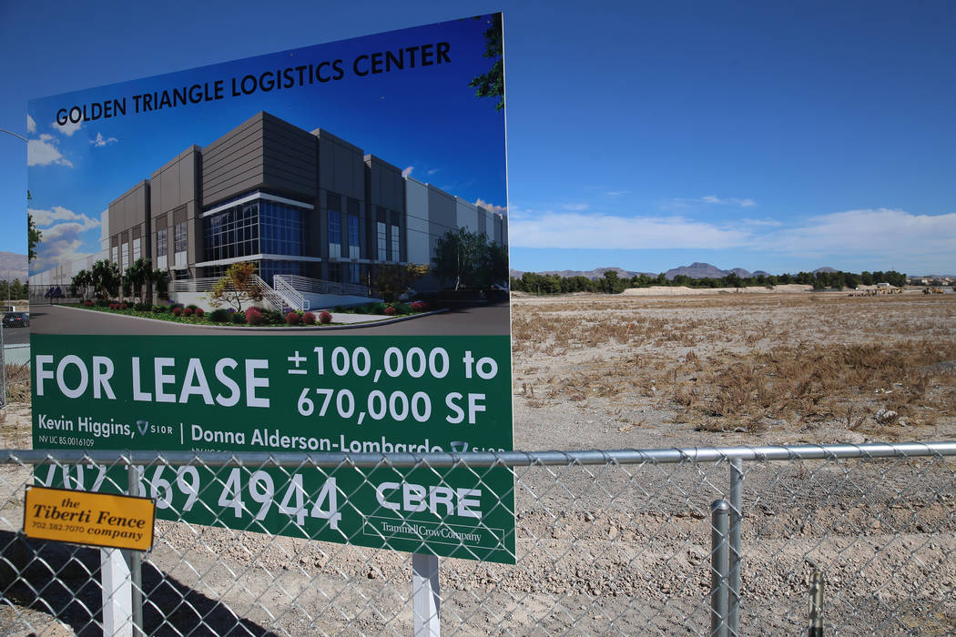 Construction at the intersection of Washburn Road and Statz Street in North Las Vegas, Wednesda ...