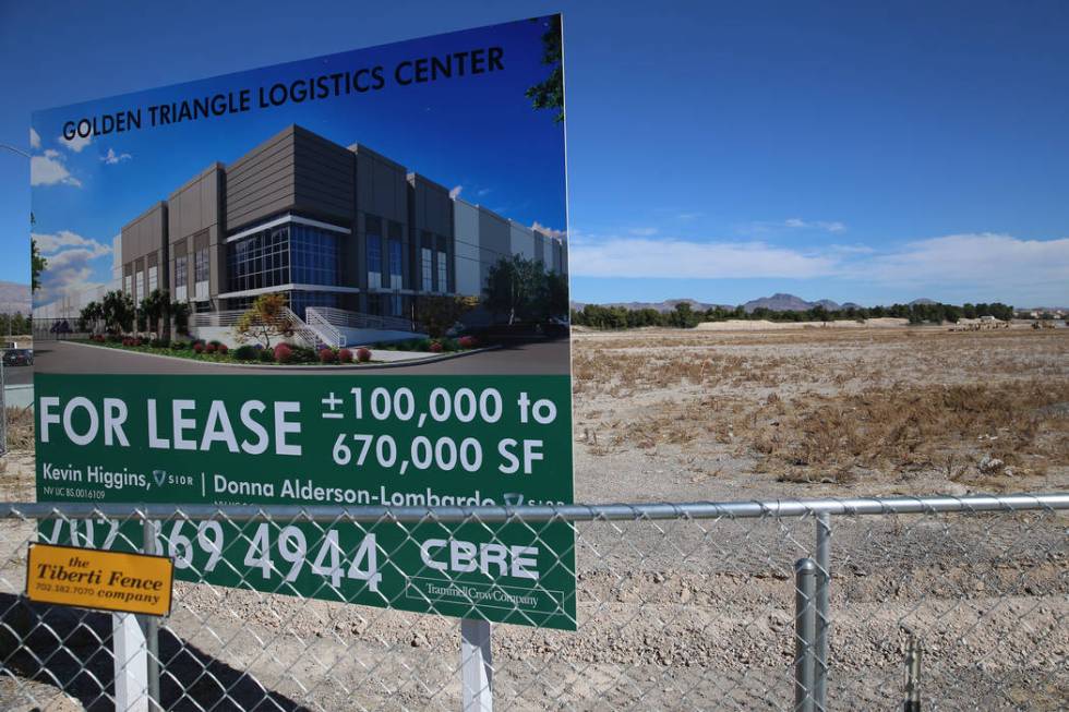 Construction at the intersection of Washburn Road and Statz Street in North Las Vegas, Wednesda ...