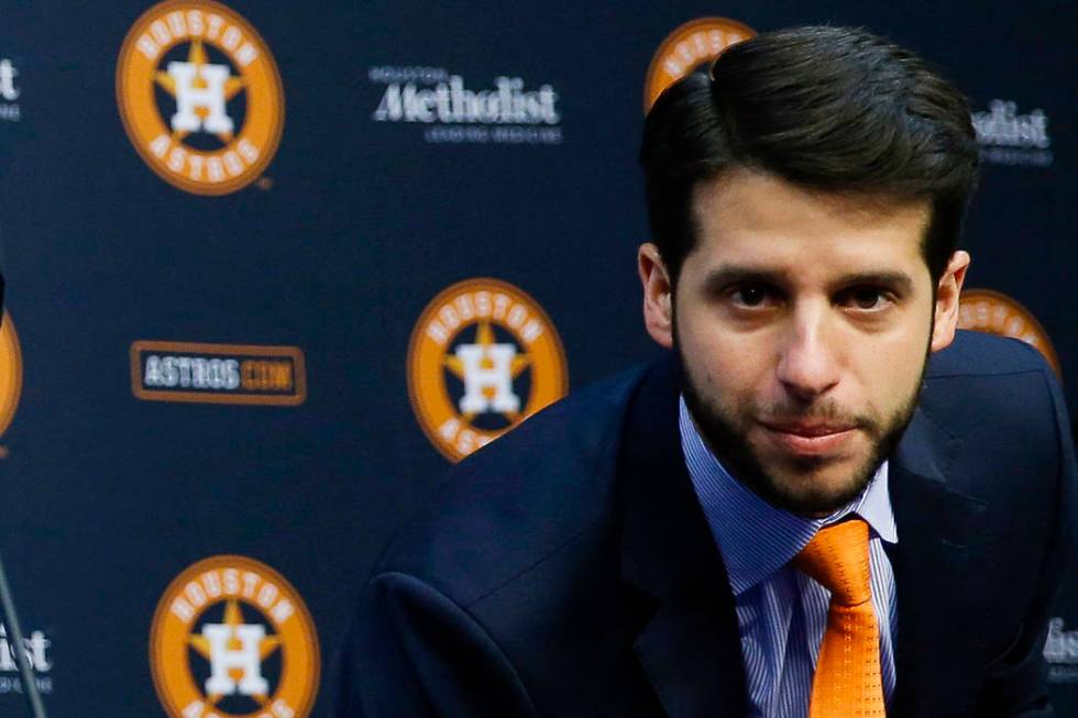 FILE - In this Jan. 17, 2018, file photo, Houston Astros Senior Director of Baseball Operations ...