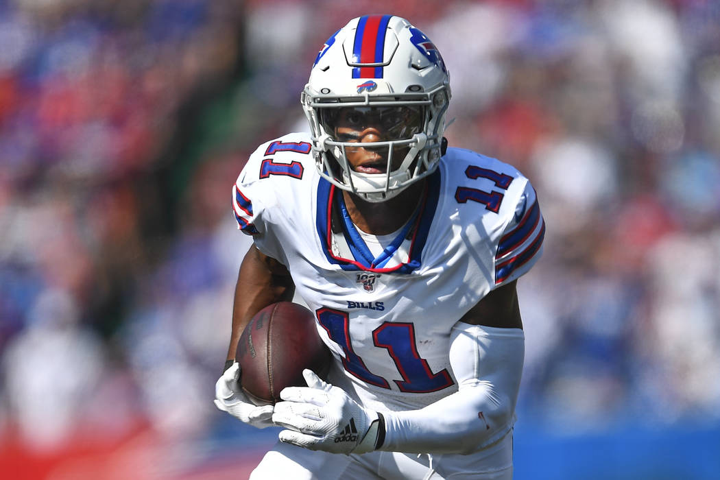 Buffalo Bills' Zay Jones (11) during the first half of an NFL football game against the Cincinn ...