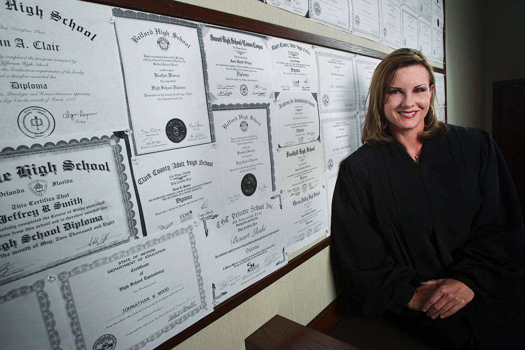 Former Henderson Municipal Court Judge Diana Hampton is shown in a 2011 file photo. She died in ...