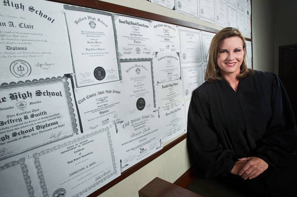 Former Henderson Municipal Court Judge Diana Hampton is shown in a 2011 file photo. She died in ...