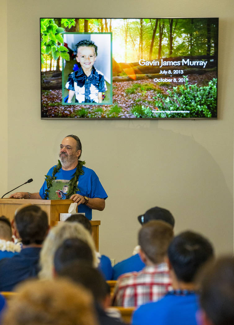 Grandfather Chuck Wheeler becomes emotional when recalling memories of his grandson, Gavin Murr ...