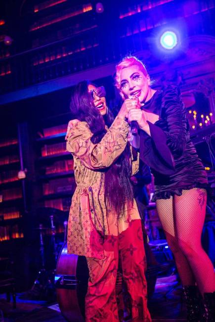 Ashanti and Lady Gaga perform at Brian Newman's "After Dark" show at NoMad Restaurant on Saturd ...