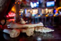 Halloween decor in the allegedly "haunted" Crown & Anchor Pub in Las Vegas on Friday, Oct. 25, ...