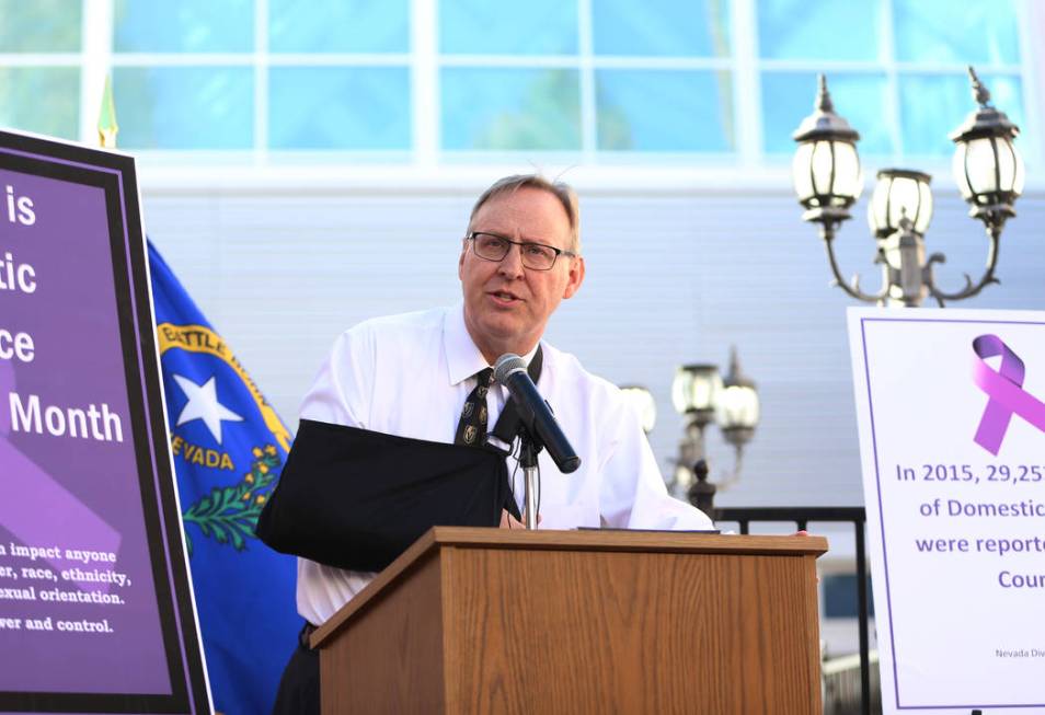 Family Division Presiding Judge Bryce Duckworth speaks during a press conference regarding the ...