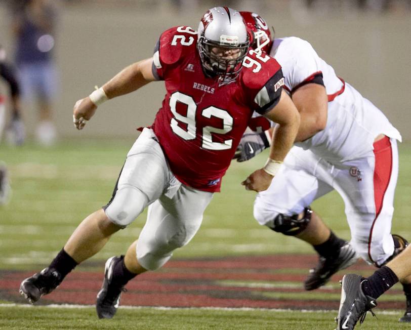 Jacob Hales. UNLV football during a 27-0 win over Utah at Sam Boyd Stadium on September 22, 200 ...