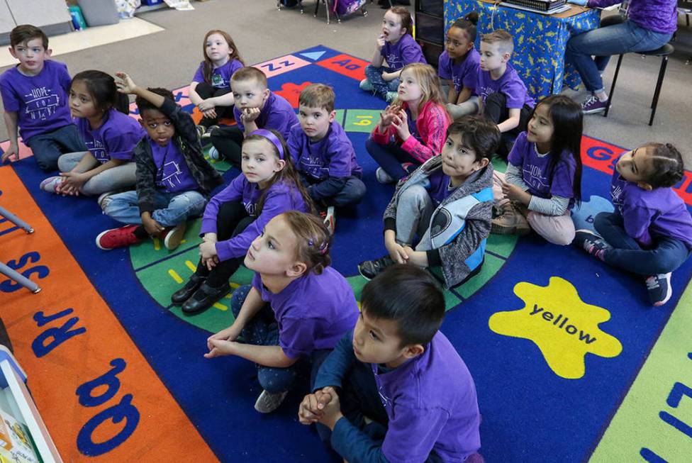 Kindergarten students (Las Vegas Review-Journal)