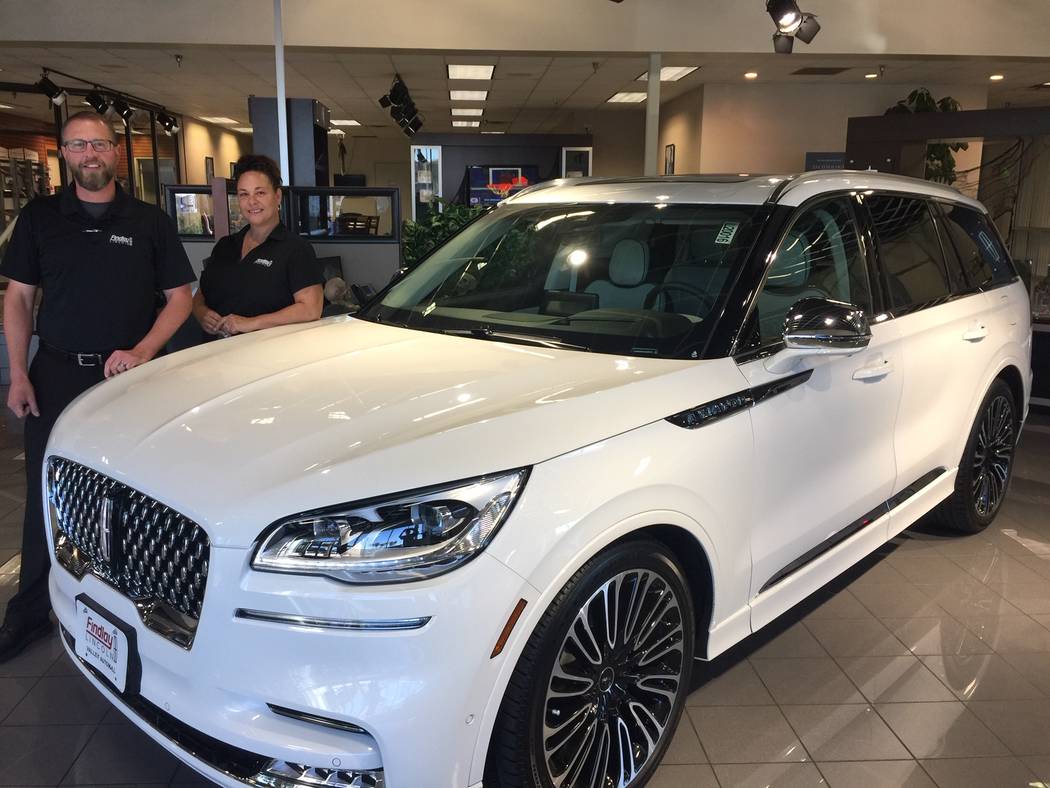 Findlay Lincoln General Manager Nathan Findlay and General Sales Manager Jodie Huebner are seen ...