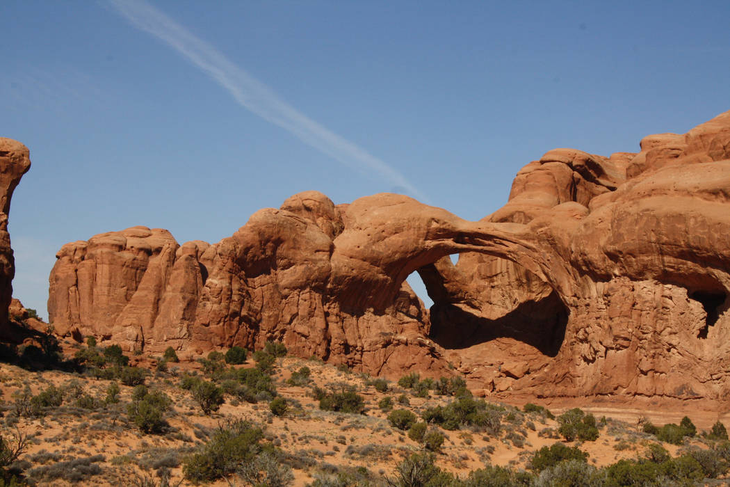 Arches National Park in Utah boasts more than 2,000 natural arches, including Double Arch, whos ...