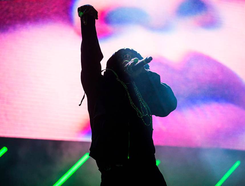 Lil Uzi Vert performs on the Roll the Dice stage during the Day N Vegas music festival on Frida ...