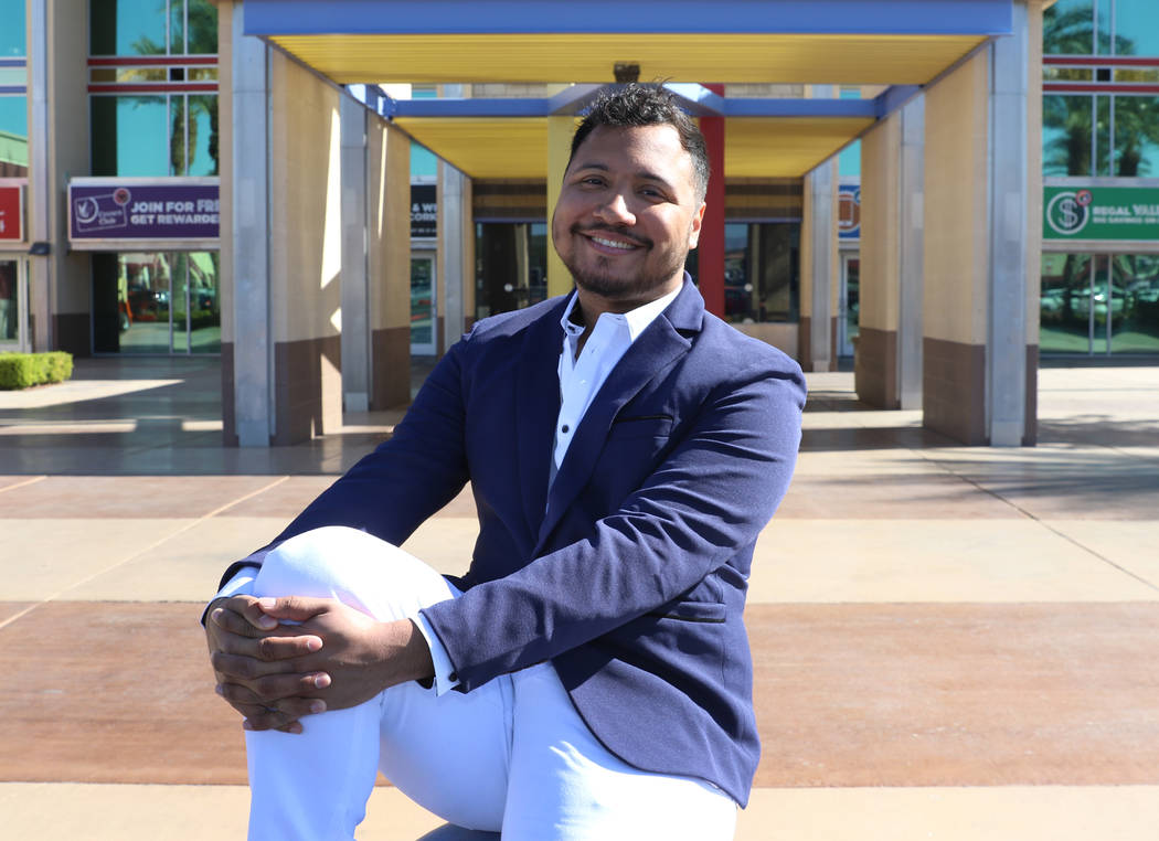 Kris Manzano, founder and director of the Las Vegas Queer Arts Film Festival, poses for a photo ...