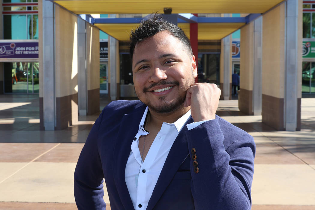 Kris Manzano, founder and director of the Las Vegas Queer Arts Film Festival, poses for a photo ...